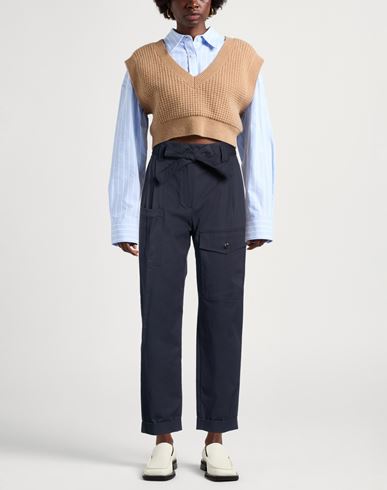 Woman Pants Midnight blue Size 2 Cotton, Lyocell, Elastane