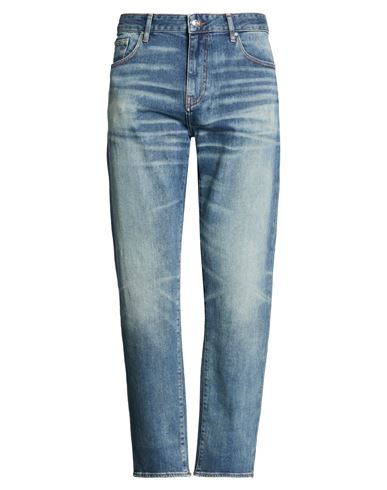 Man Jeans Blue Size 28 Cotton, Elastane