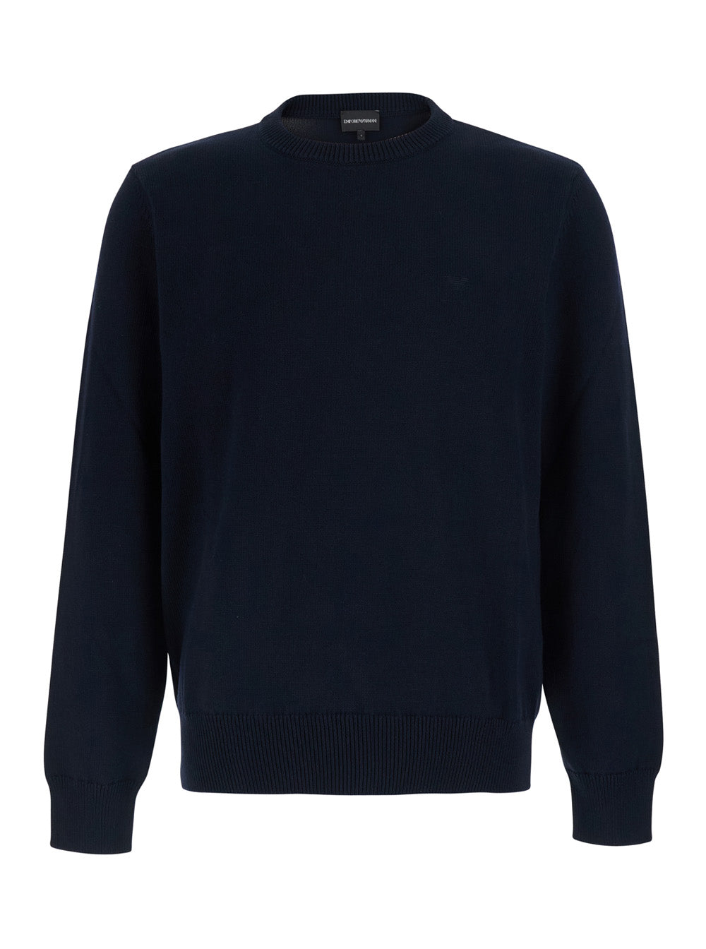 Cotton Crewneck Sweater — Navy