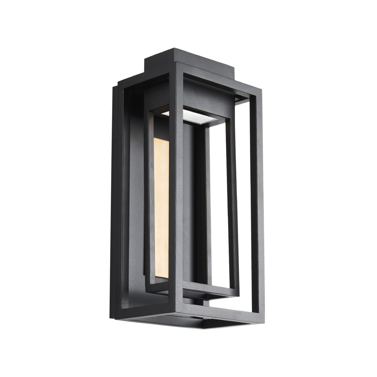 Modern Forms Dorne Outdoor Wall Light in Black and Aged Bra