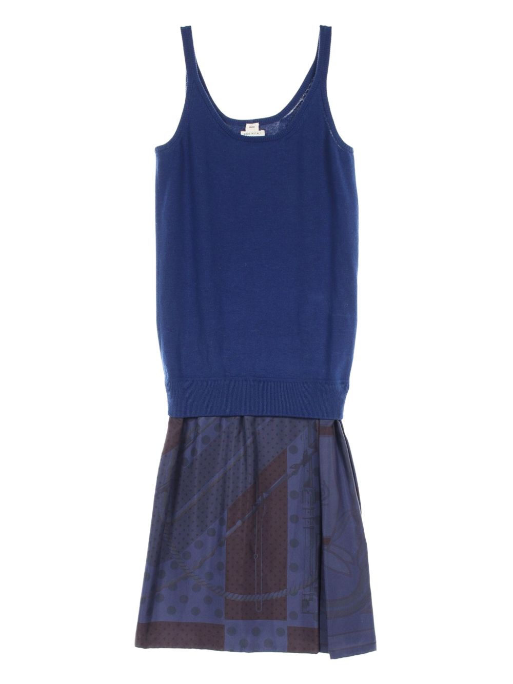 2000s silk dress - Blue