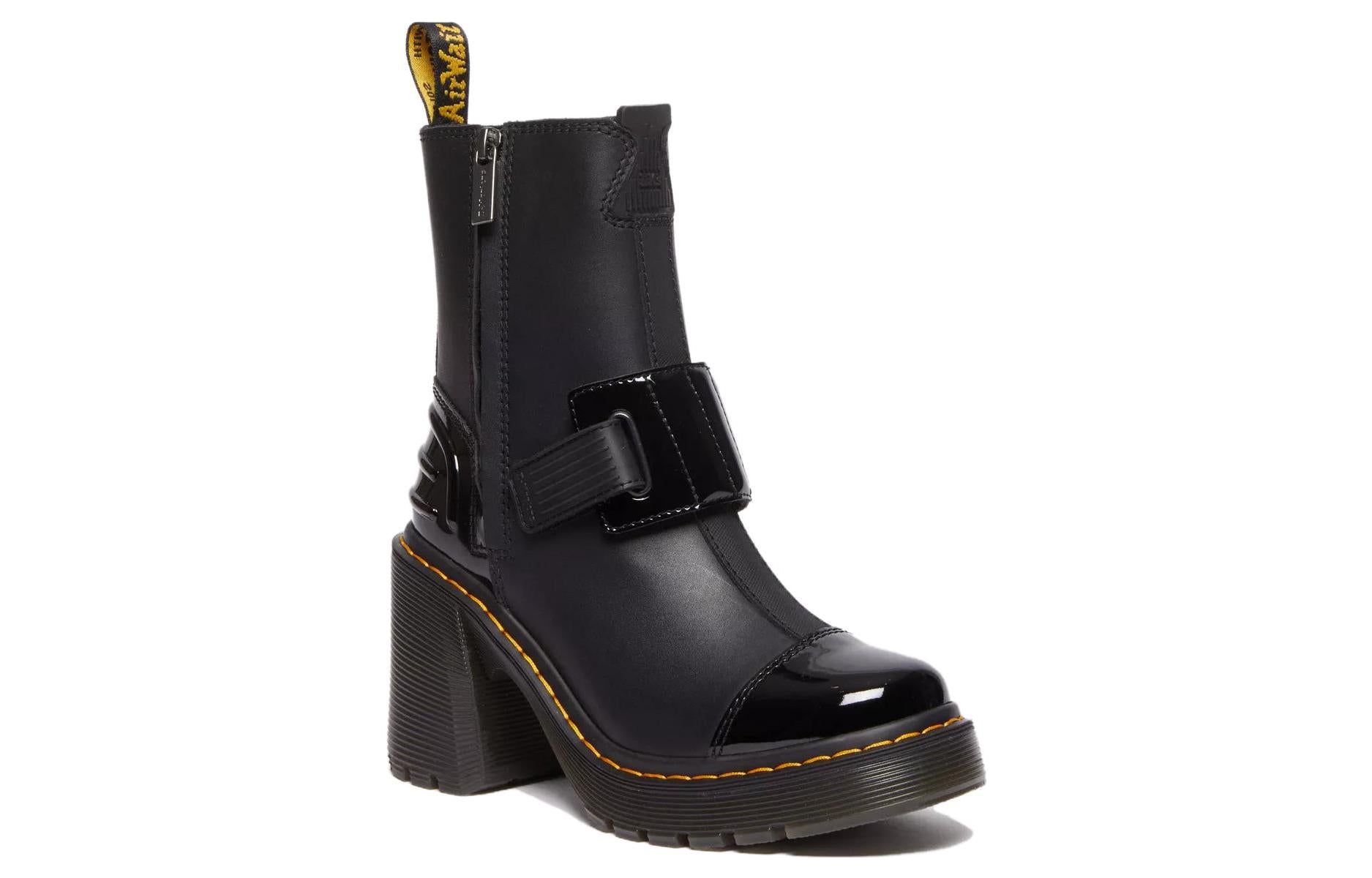 (WMNS) Dr.Martens Gaya Alternative Leather Heeled Chelsea Boots 'Black'