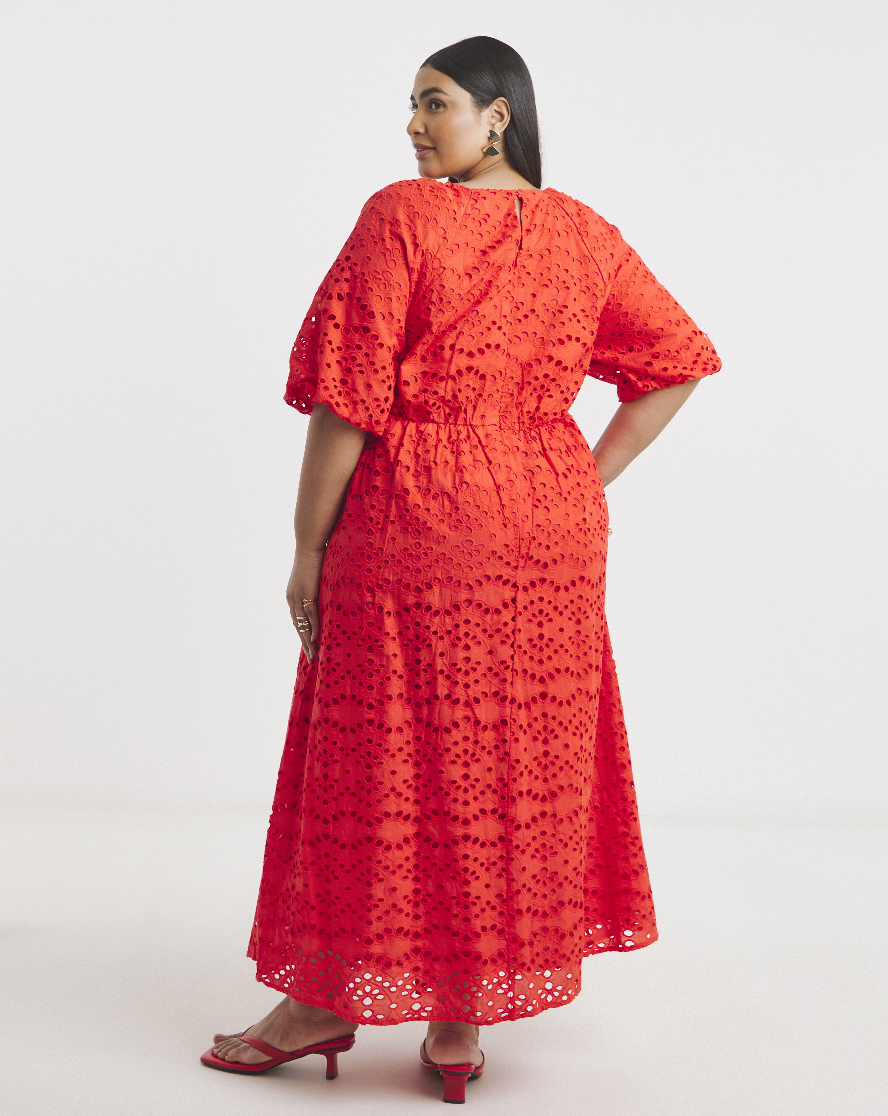 Joanna Hope Puff Sleeve Broderie Dre