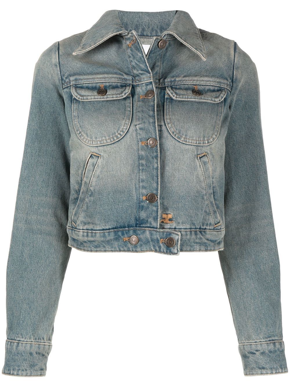 Button-down denim jacket - Blue