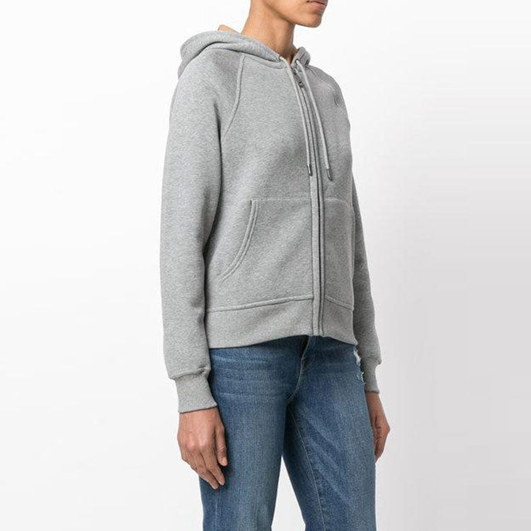 (WMNS) Zipper hooded Casual Jacket 'Gray'