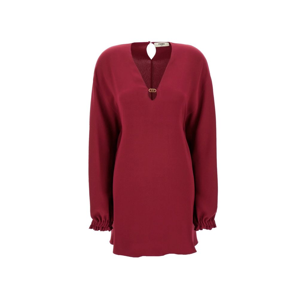 100% Silk Tunic — Burgundy