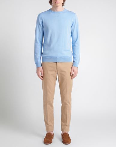 Man Sweater Light blue Size XXL Merino Wool