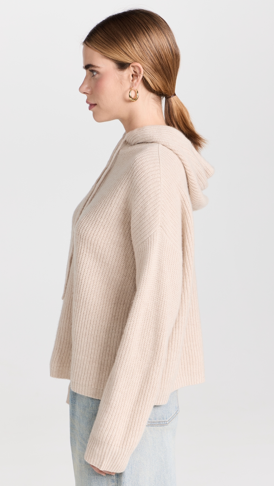 Cashmere Fisherman Hoodie Oatmeal