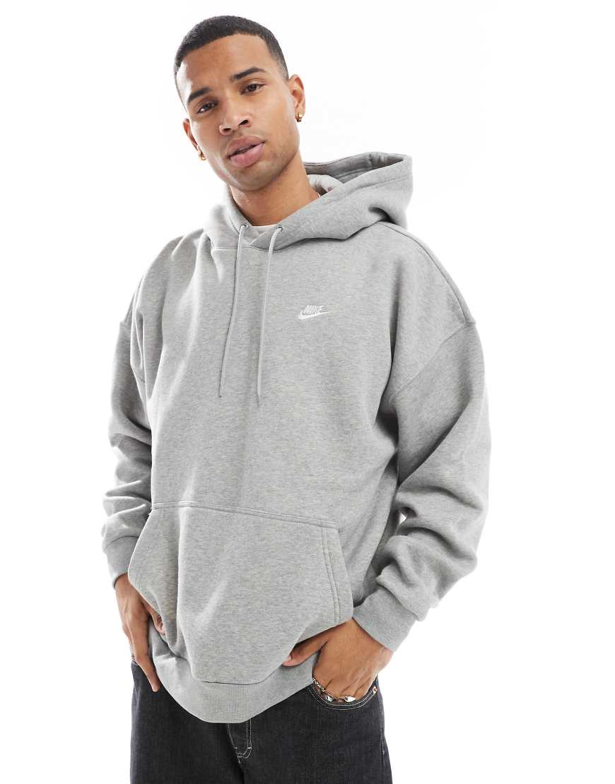 Club crew hoodie in grey