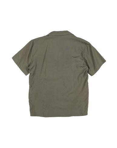 Kid Boy Shirt Military green Size 12 Viscose, Linen