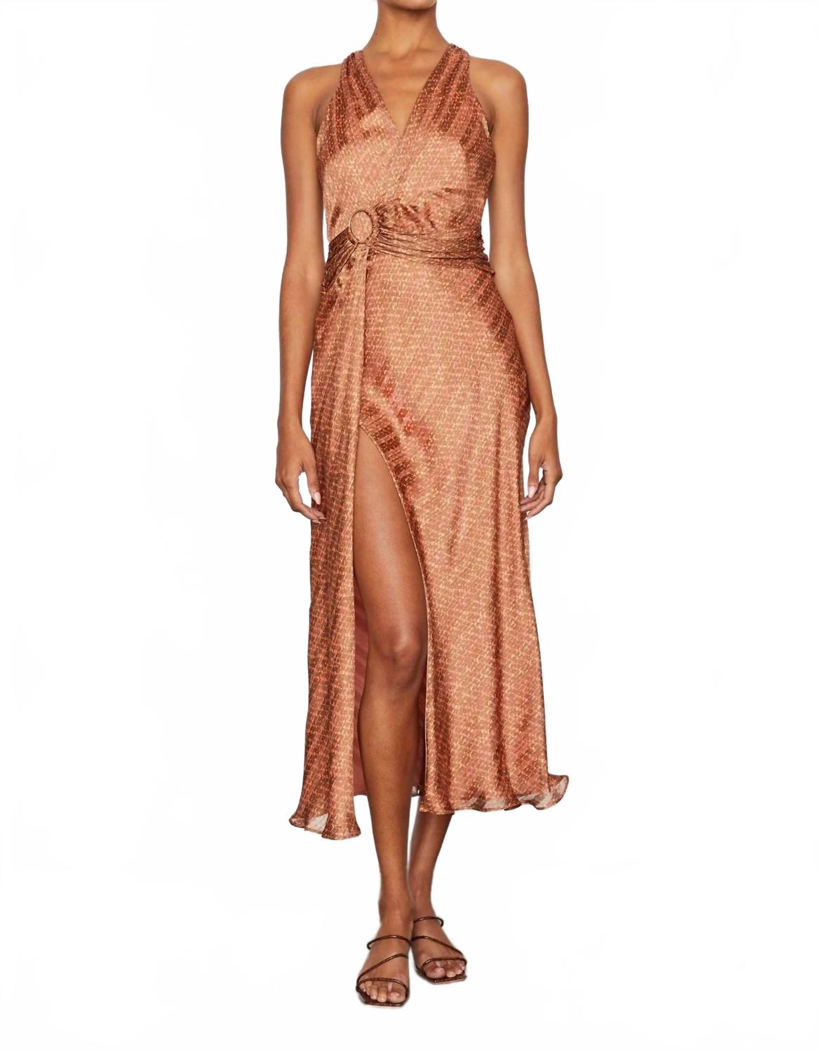 Kori Long Maxi Dress In Coral