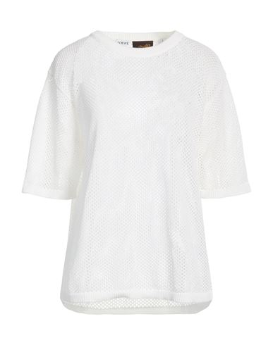 Woman Sweater White Size L Cotton, Elastane, Polyamide