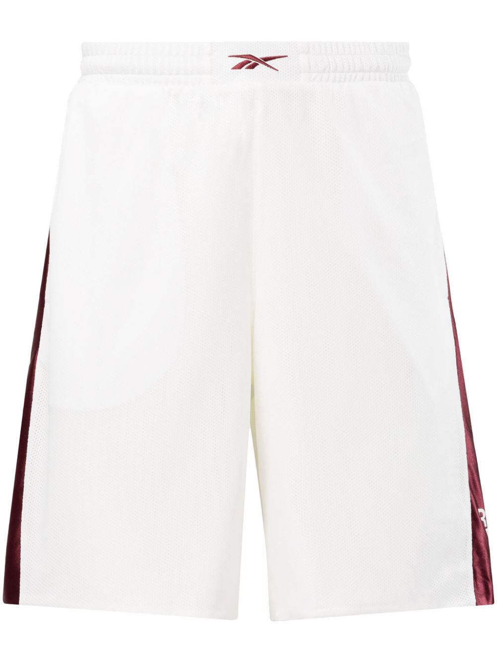 Logo-embroidered mesh track shorts - White