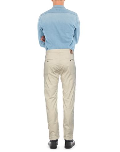 Man Pants Beige Size 34 Cotton, Elastane