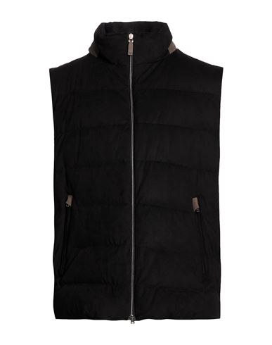 Man Vest Black Size 40 Polyester, Elastane