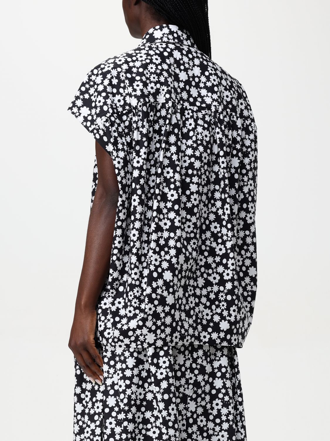 Floral-print shirt - Black
