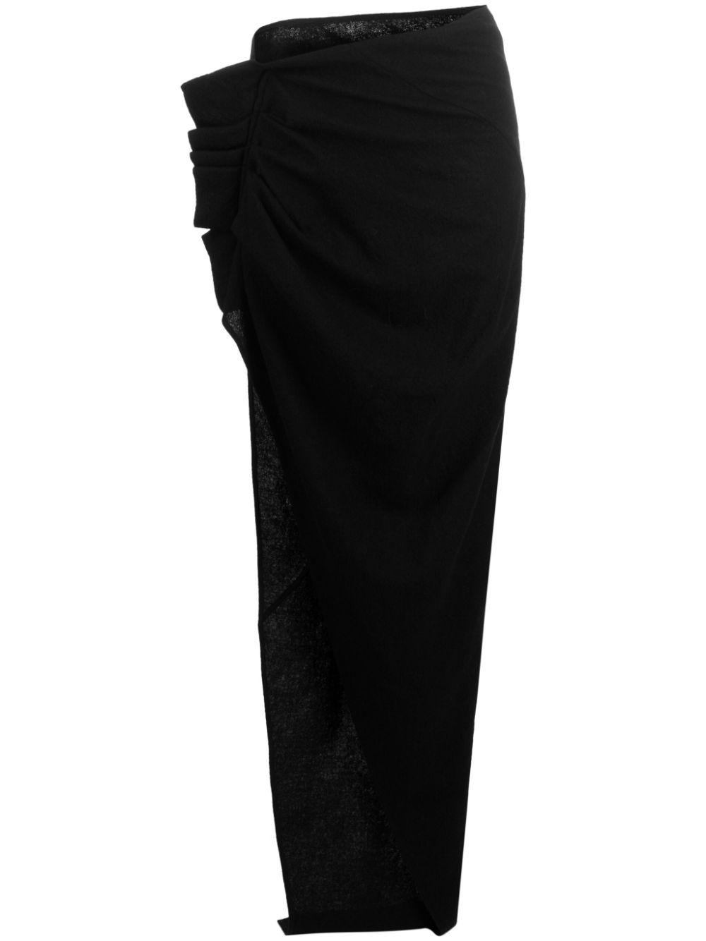 Virgin wool maxi skirt - Black