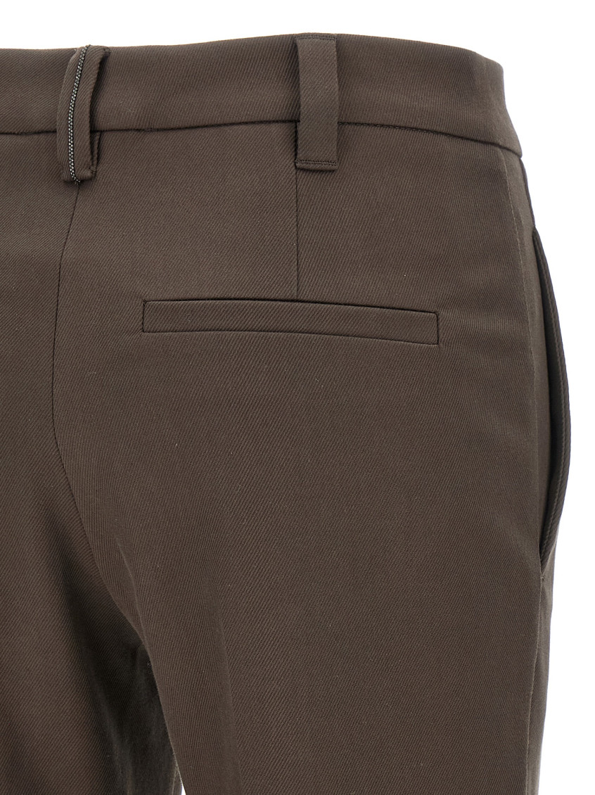 Brunello Cucinelli - Monile Cotton Pants Brown