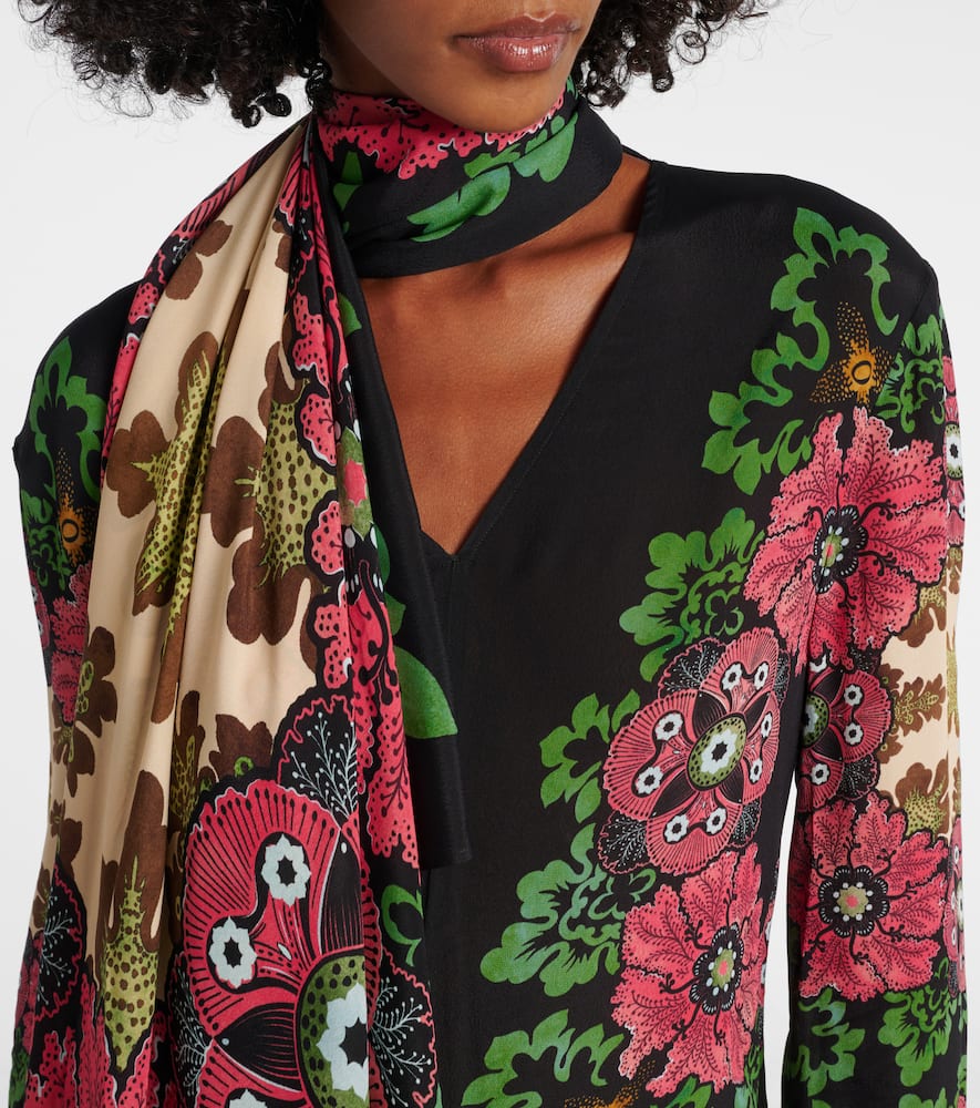 Karis floral midi dress