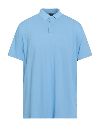 Man Polo shirt Light blue Size XL Cotton