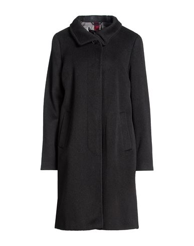 Woman Coat Black Size 16 Alpaca wool, Virgin Wool, Polyamide
