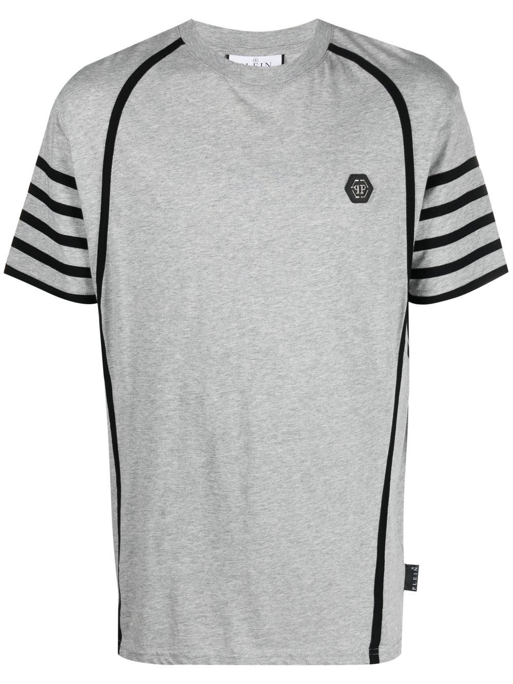 Skull-appliqué T-shirt - Grey