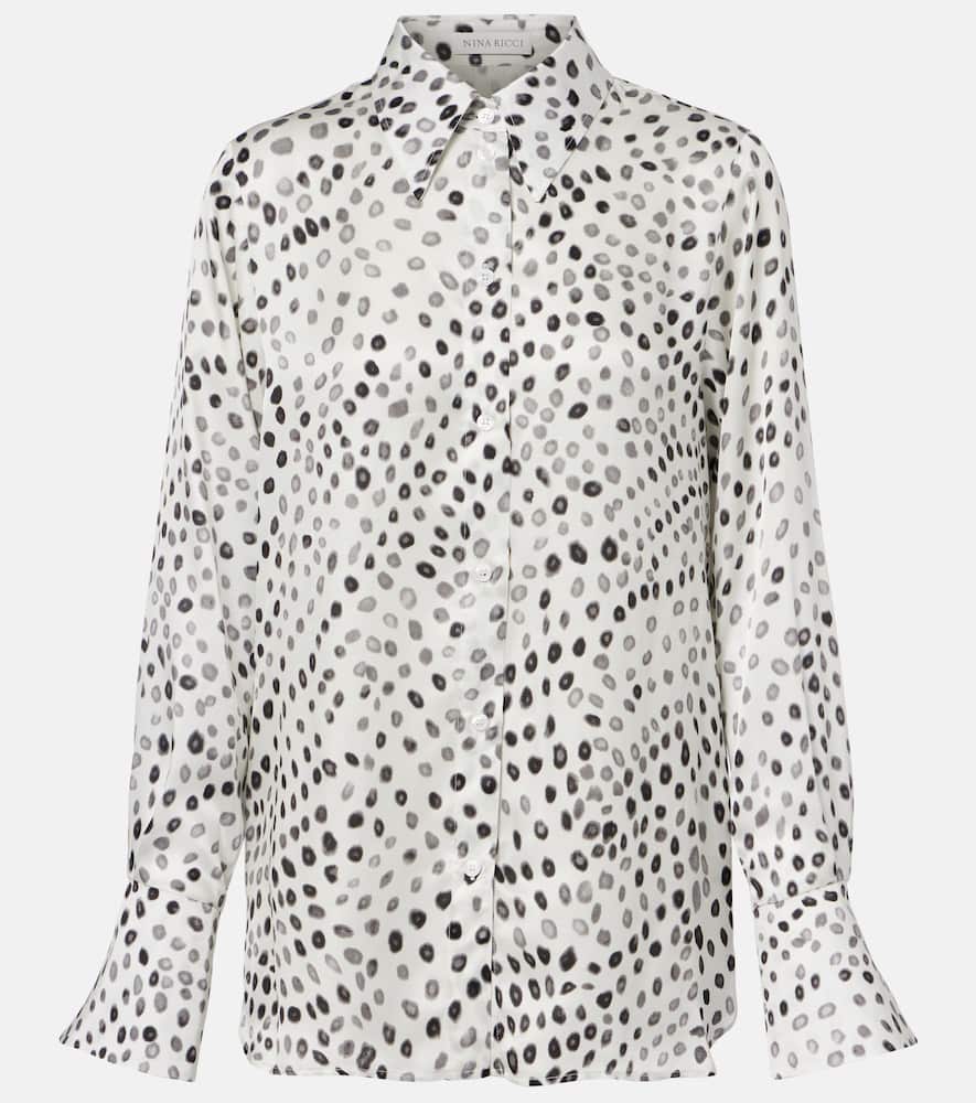 Printed satin blouse