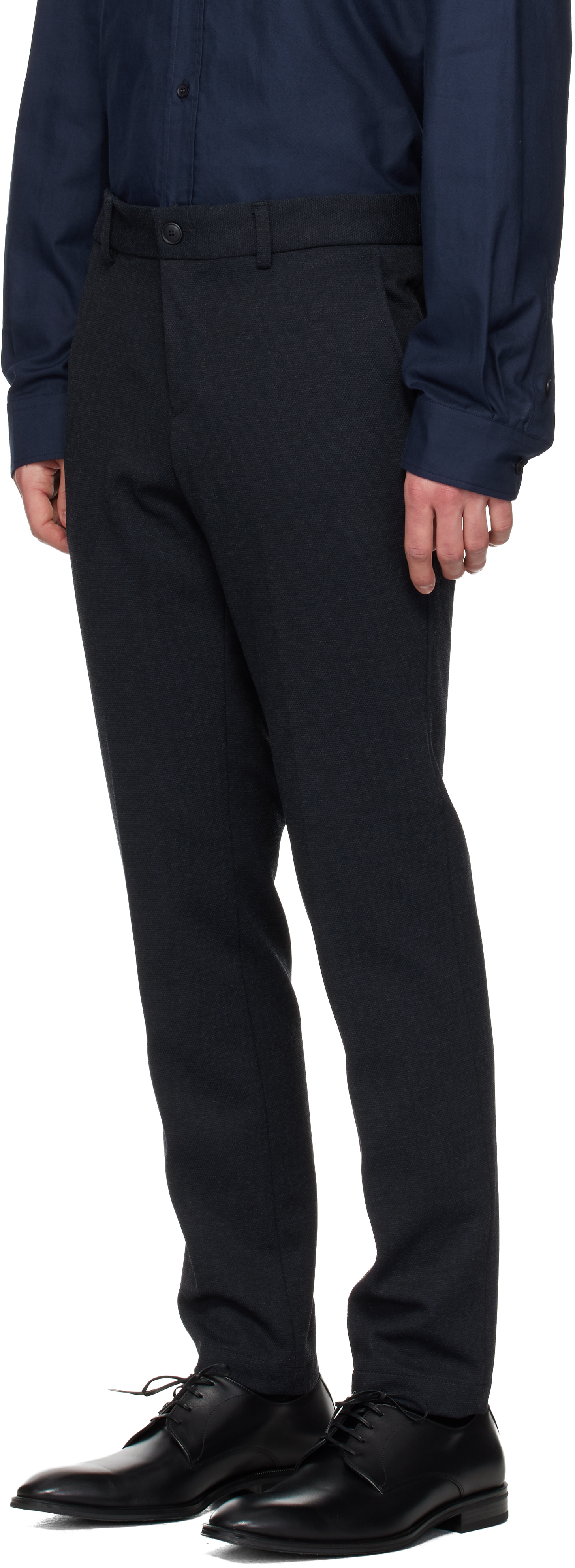 Navy Slim-Fit Trousers