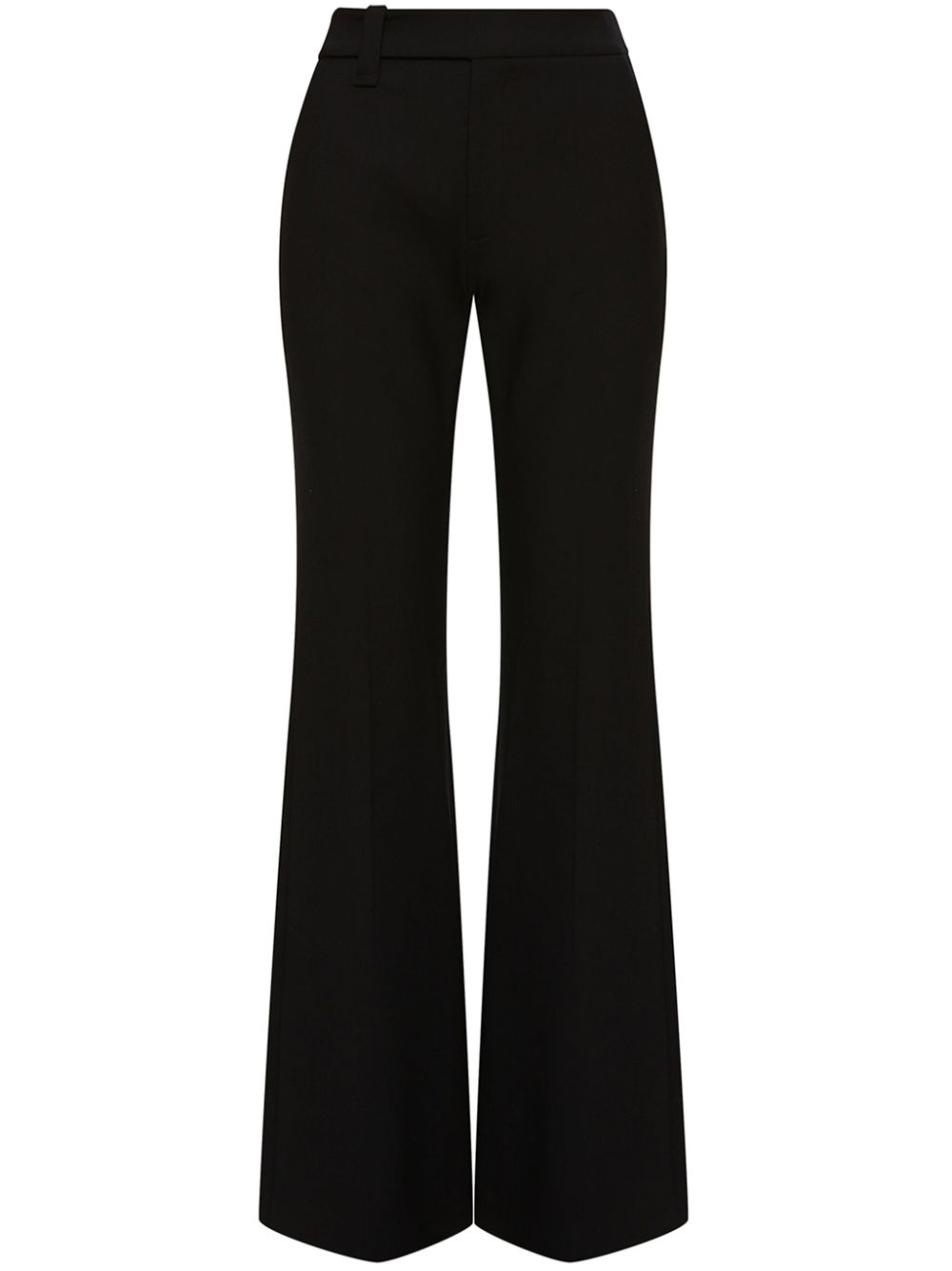 High-waisted flared trousers - Black