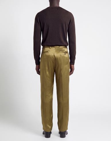 Man Pants Lime green Size 34 Viscose