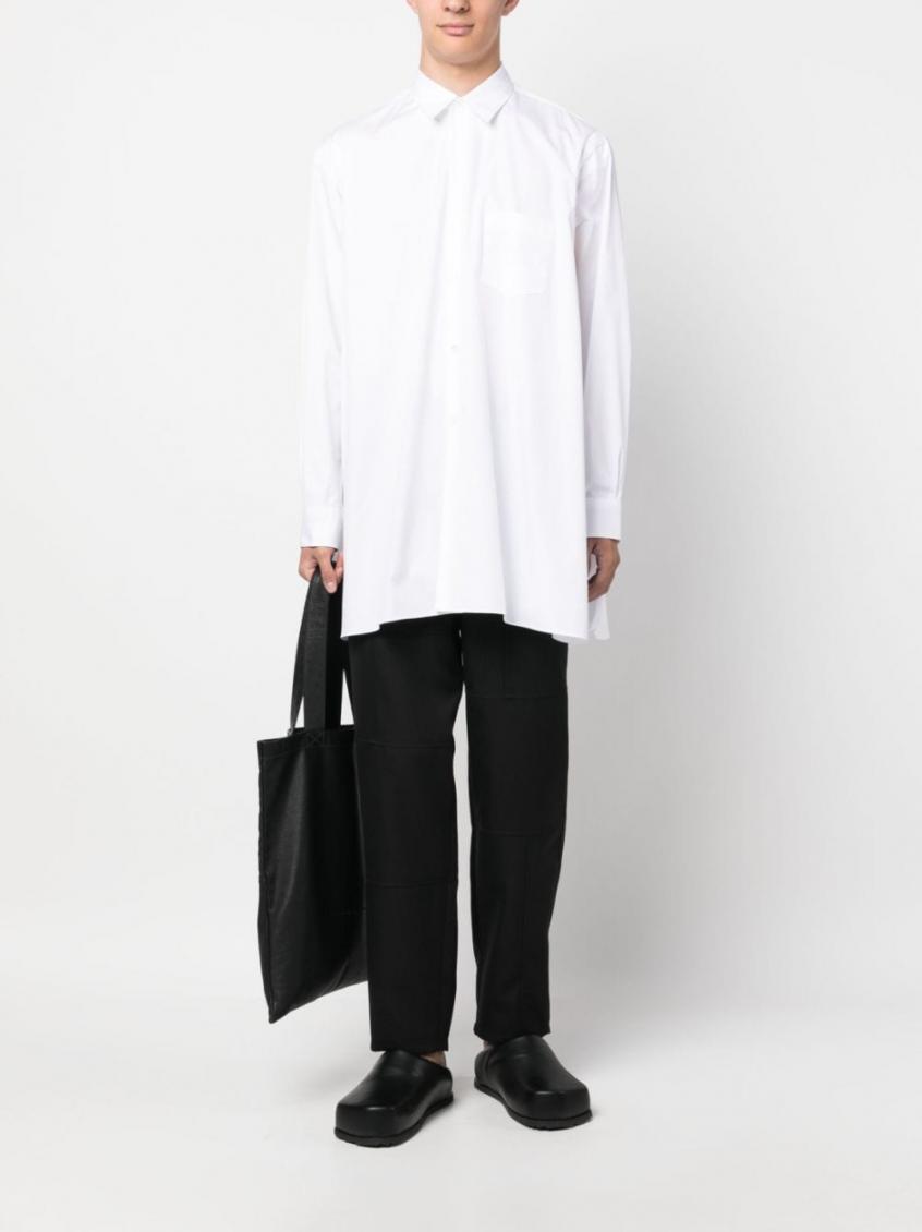 White Side Slit Shirt