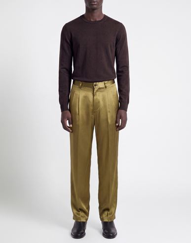 Man Pants Lime green Size 34 Viscose