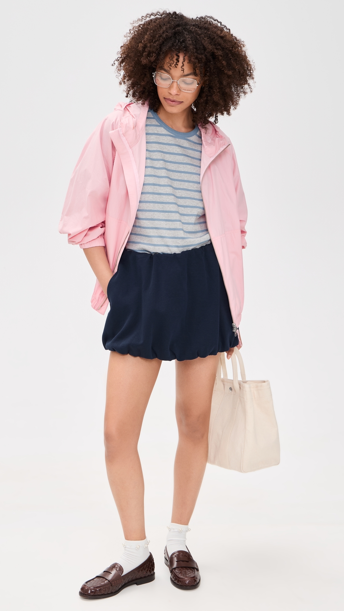 Mini Volume Skirt Navy