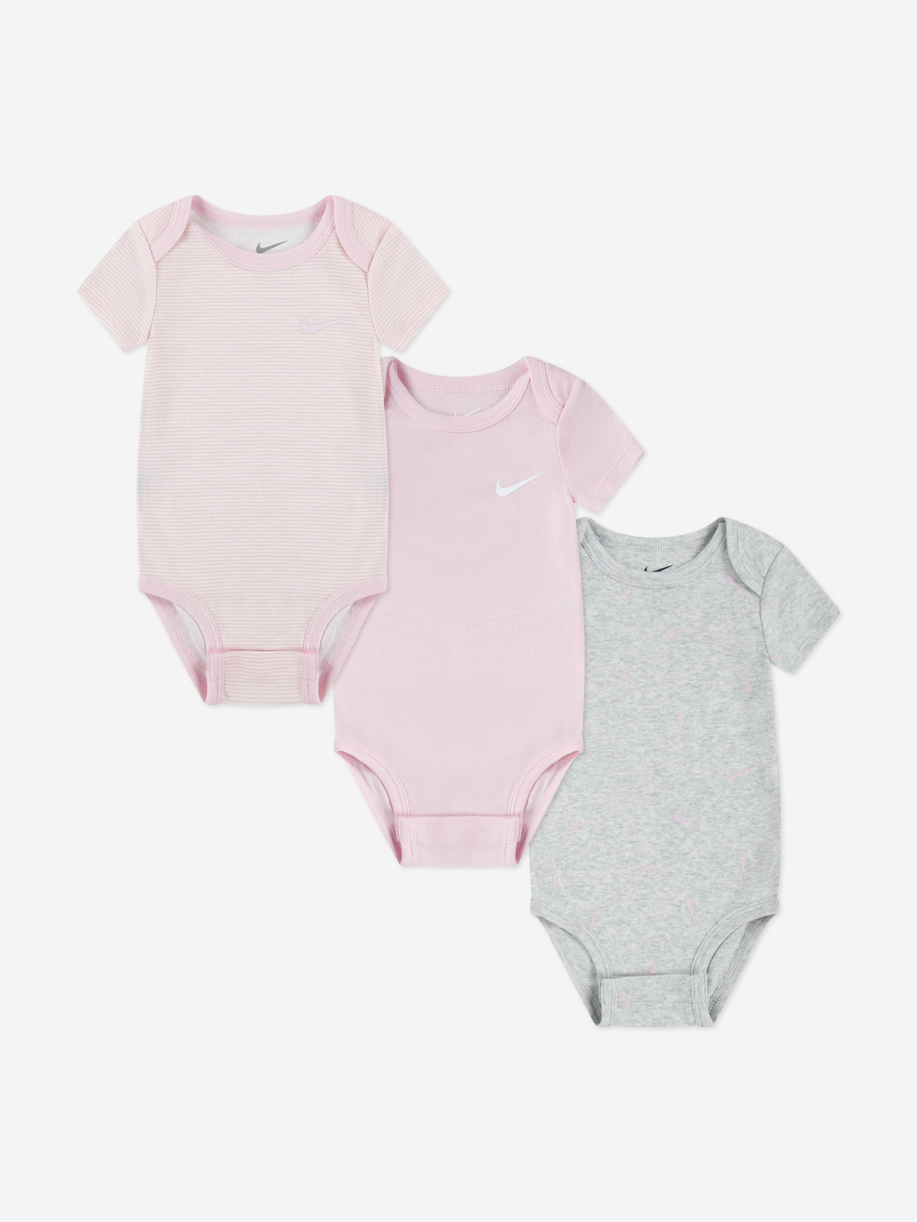 Baby Girls Essentials 3 Pack Bodysuit Set in Pink
