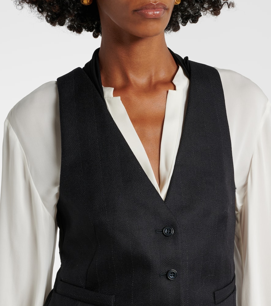Modern Sophistication pinstripe wool vest