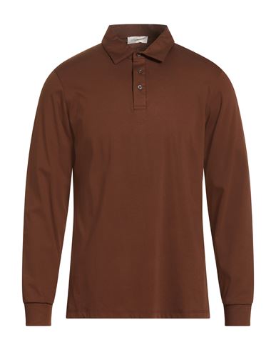 Man Polo shirt Chocolate brown Size 44 Cotton
