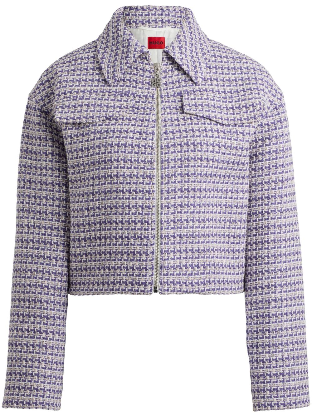 Tweed cropped jacket - Neutrals