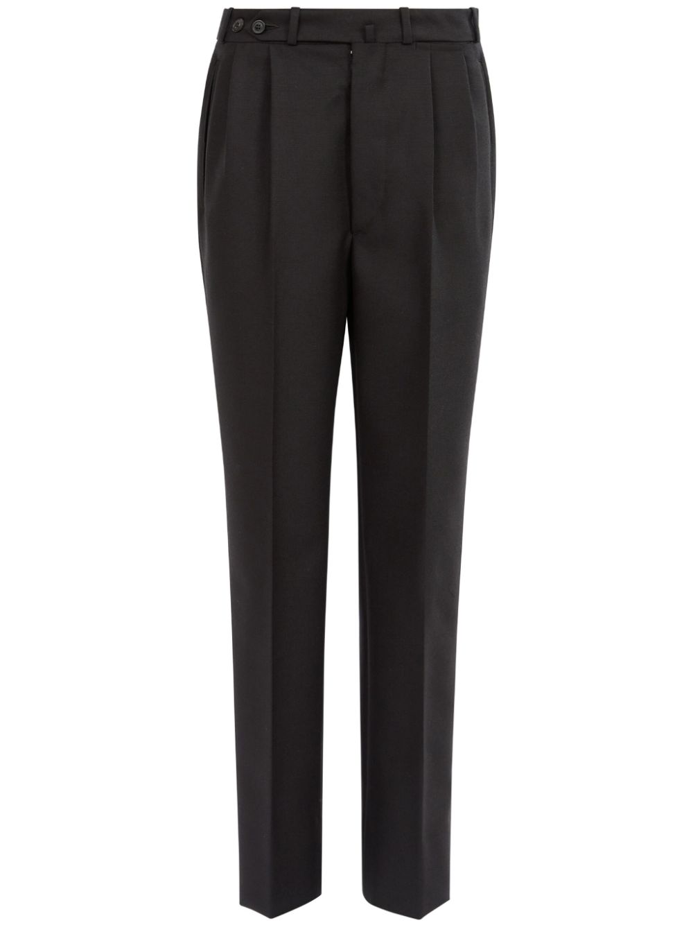 Straight-leg wool trousers - Black