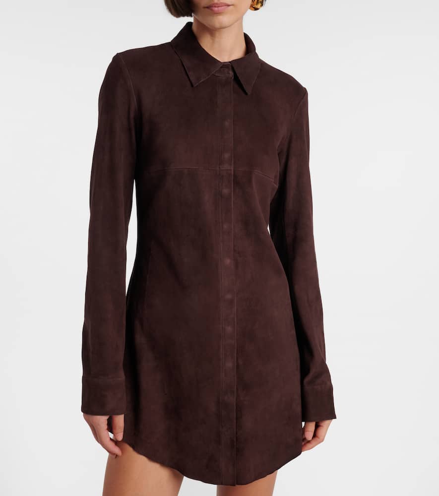 Geraldine suede shirt dress