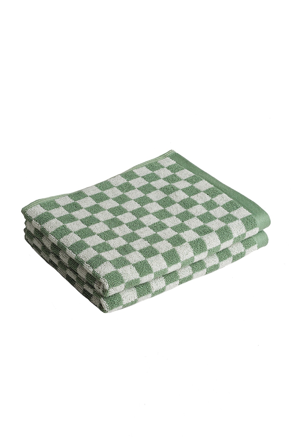 BAINA Josephine Hand Towel Set in Sage & Chalk - Green.  a