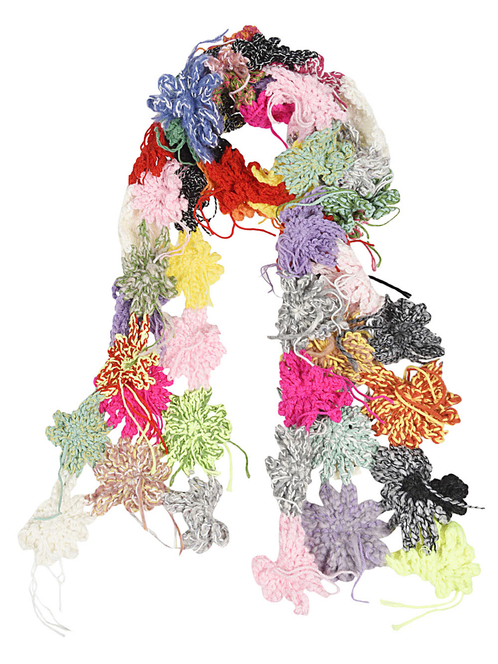 - Hand Made Crochet Flowers Scarf