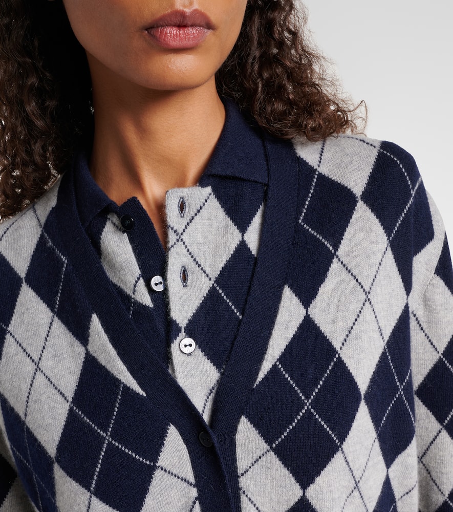 Raelyn argyle cashmere cardigan