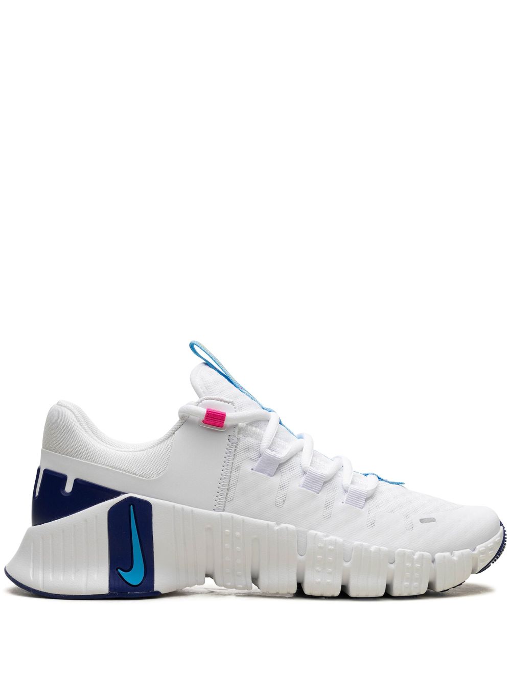 Free Metcon 5 "White/Aquarius Blue" sneakers
