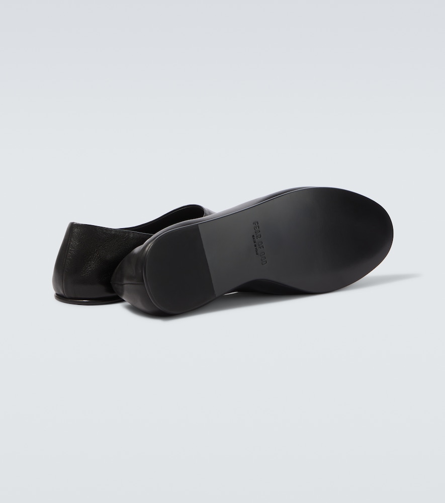 Ballerino leather slip-on shoes