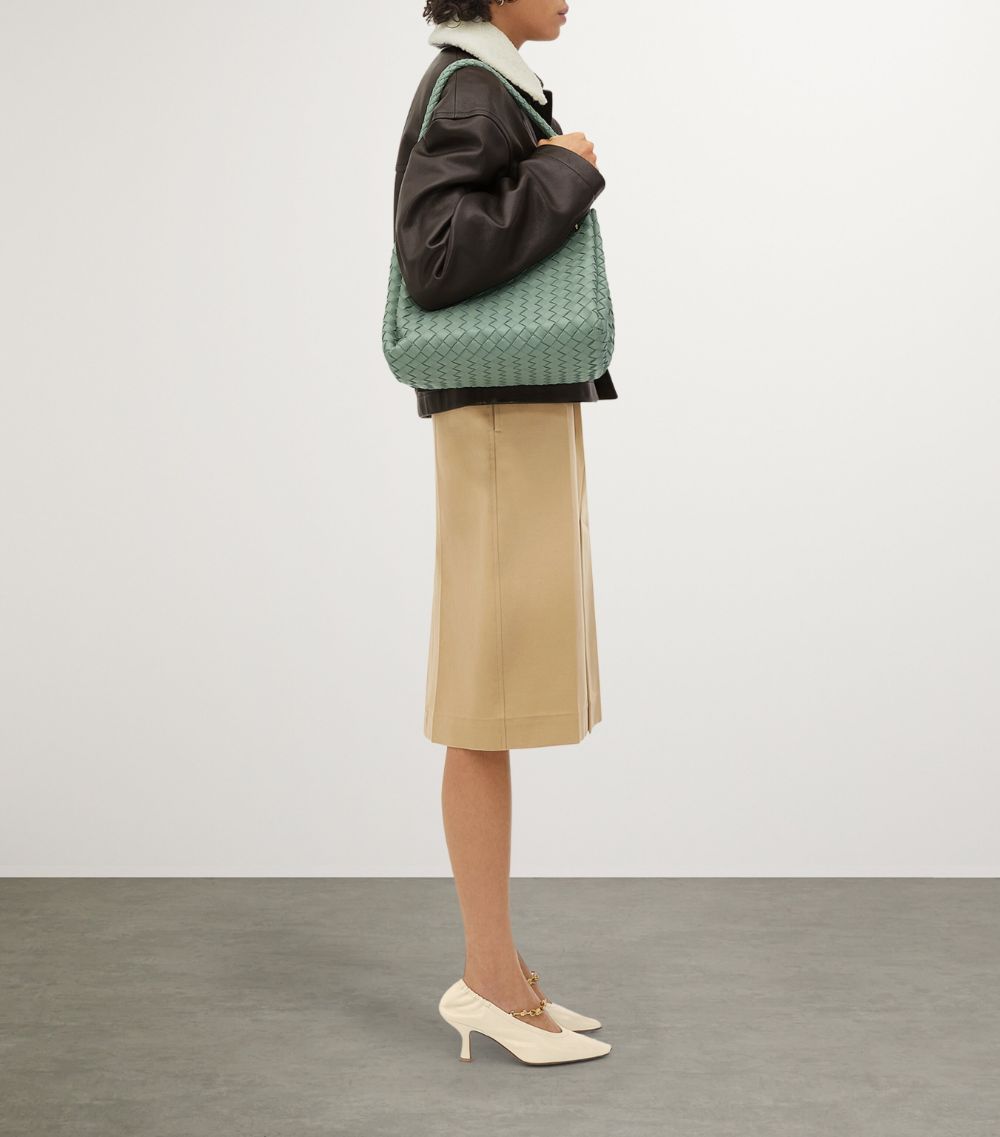 Large Lambskin Andiamo Parachute Shoulder Bag