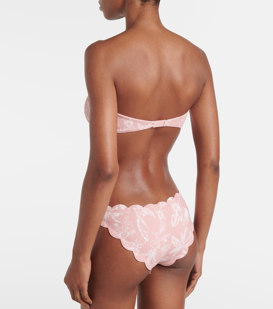 Antibes floral bandeau bikini top