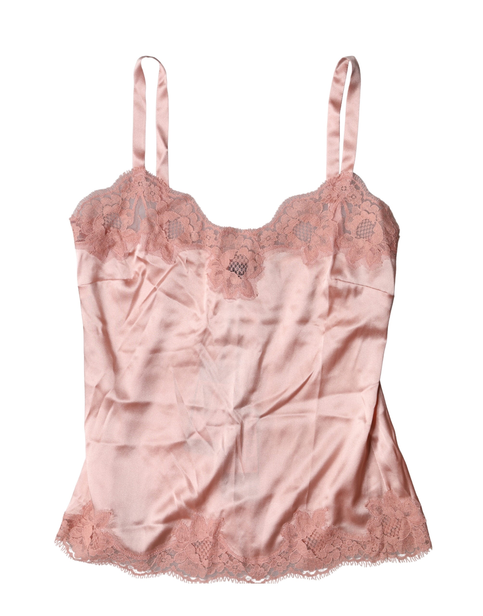 Floral Lace Tank Top — Pink