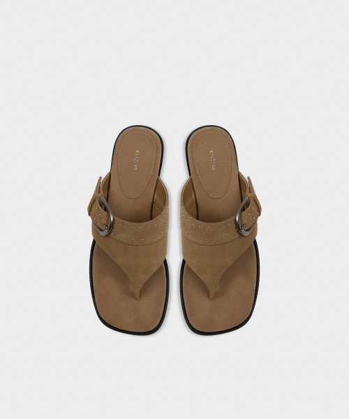 Stadia Buckle Flip-Flop Beige