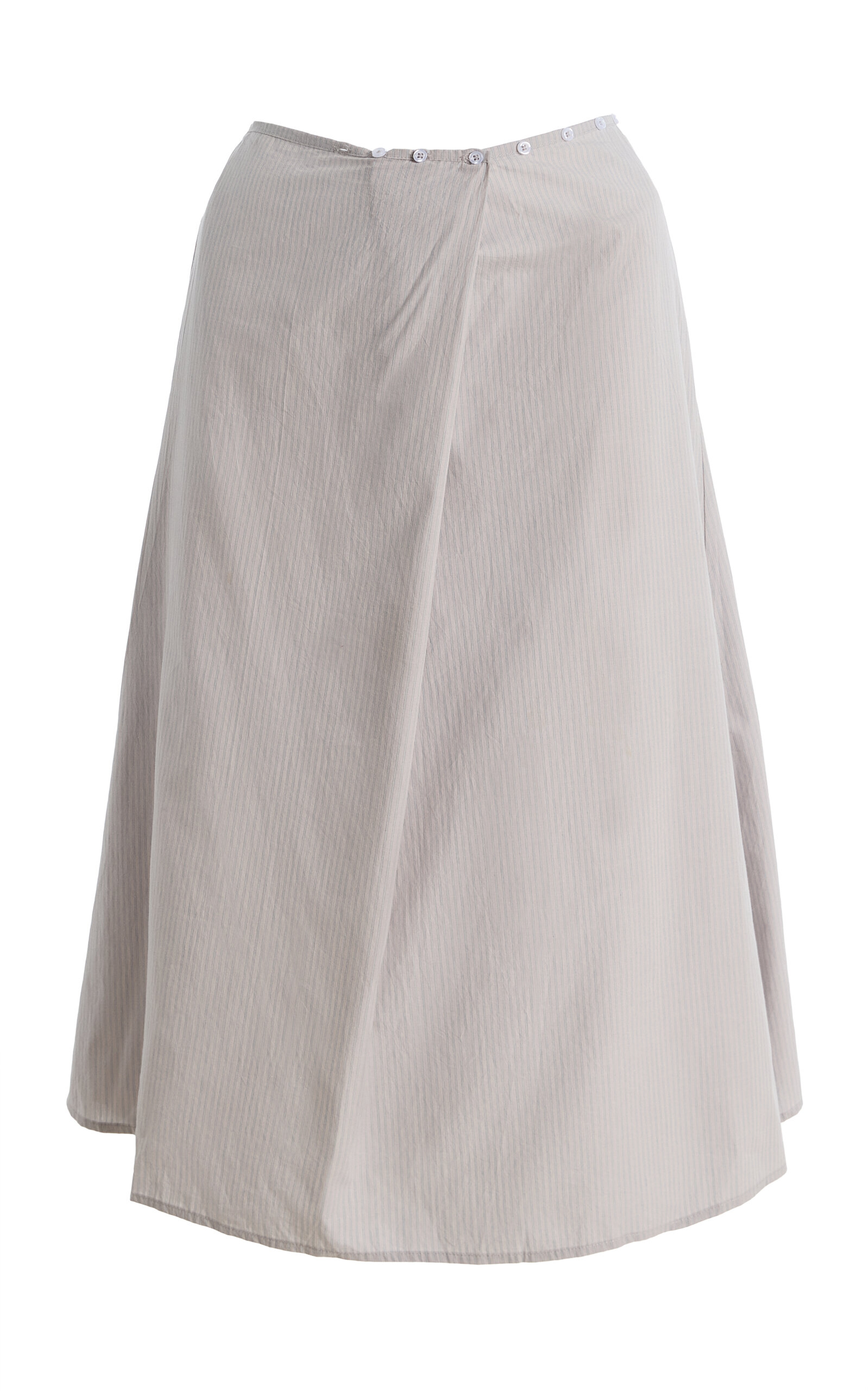Striped Cotton Midi Wrap Skirt - Moda Operandi