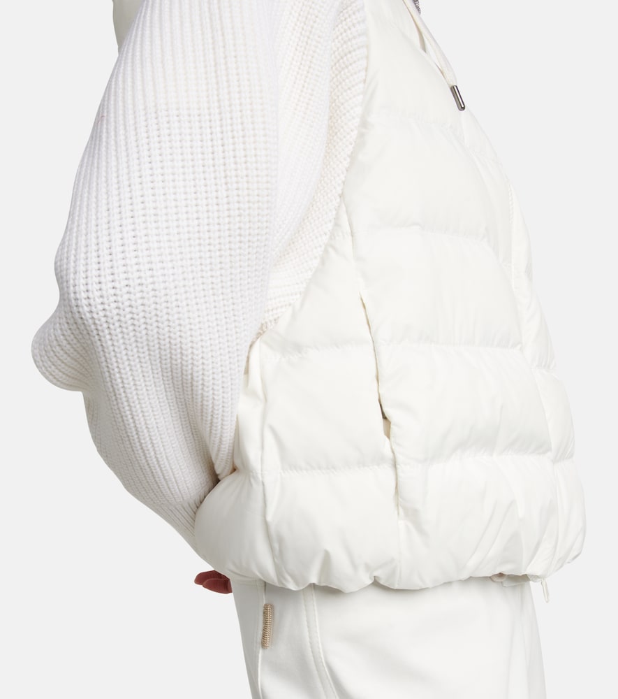 Wool and cashmere-blend knit jacket